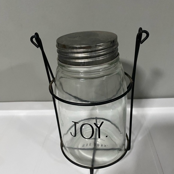 RAE DUNN “JOY” Glass Lantern - Picture 3 of 3